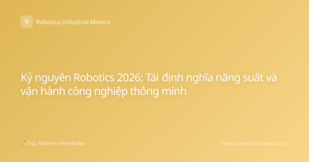 Kỷ nguyên Robotics 2026: Tái định nghĩa năng suất và vận hành công nghiệp thông minh